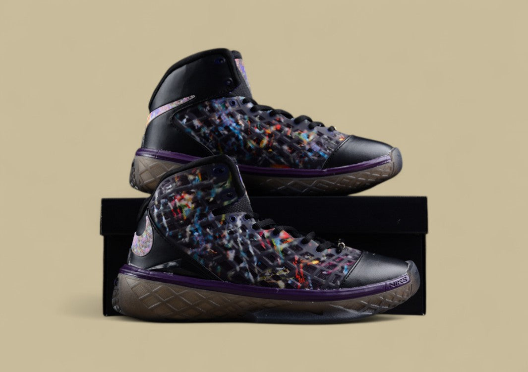 Nike Kobe Black Multi-color Imperial Purple Kumquat Bold Mid-top With Vivid Graphic Overlay