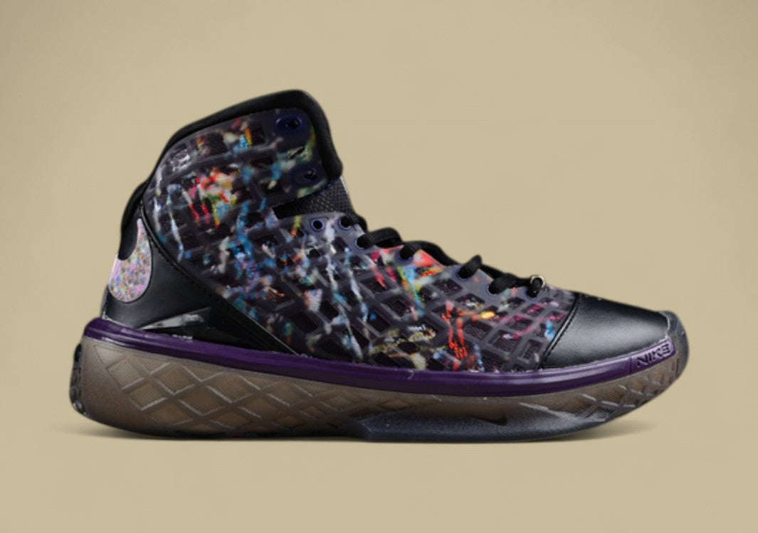 Nike Kobe Black Multi-color Imperial Purple Kumquat Bold Mid-top With Vivid Graphic Overlay