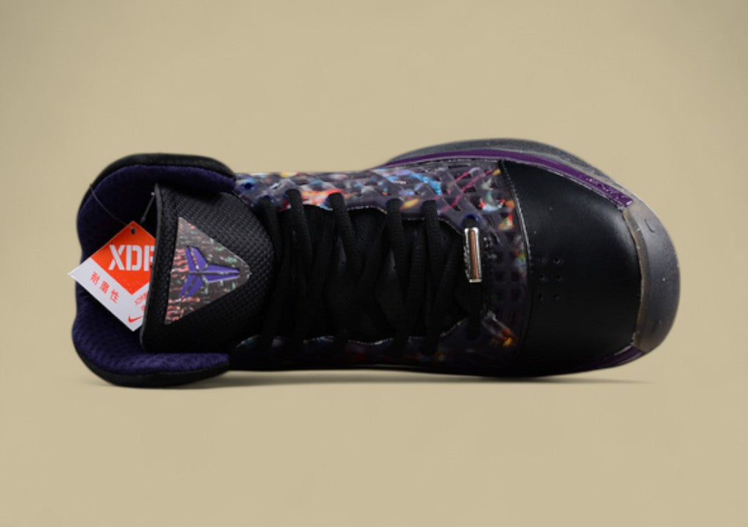 Nike Kobe Black Multi-color Imperial Purple Kumquat Bold Mid-top With Vivid Graphic Overlay