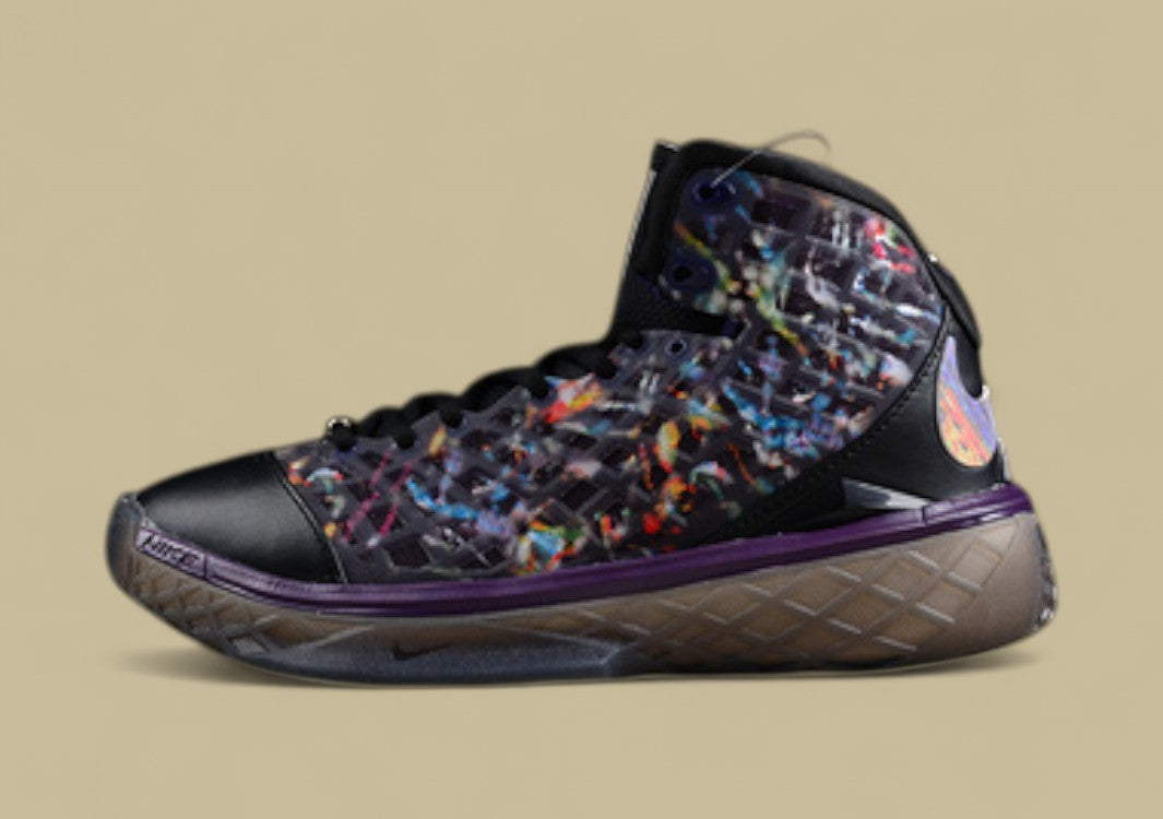 Nike Kobe Black Multi-color Imperial Purple Kumquat Bold Mid-top With Vivid Graphic Overlay