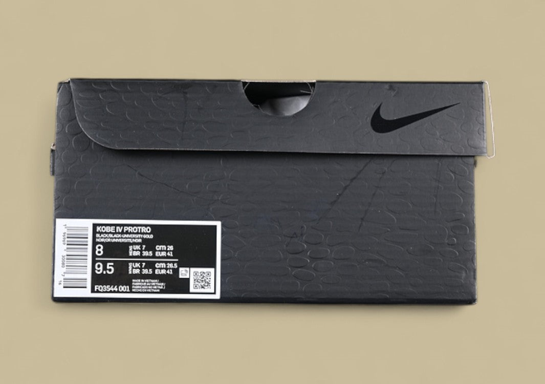 Nike Kobe "Black University Gold" Stealthy All-Black Basketball Shoe
