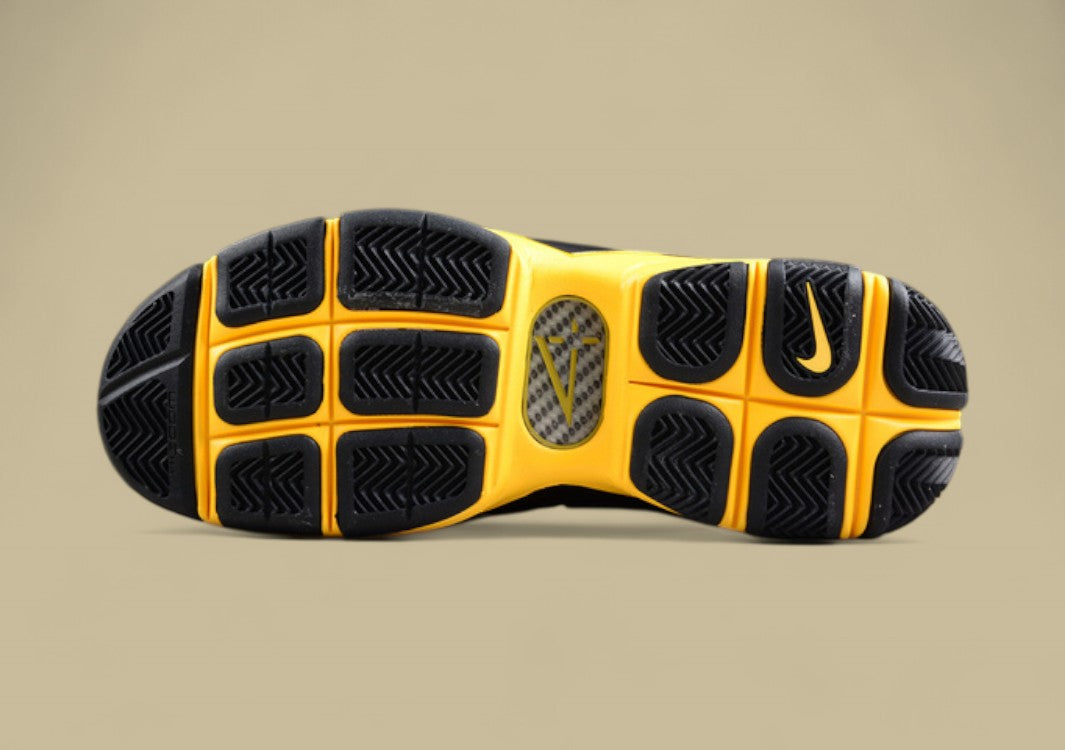 Nike Kobe Black Yellow Basketball Shoes Mid-top Build With Bold Contrast and Perforated Upper