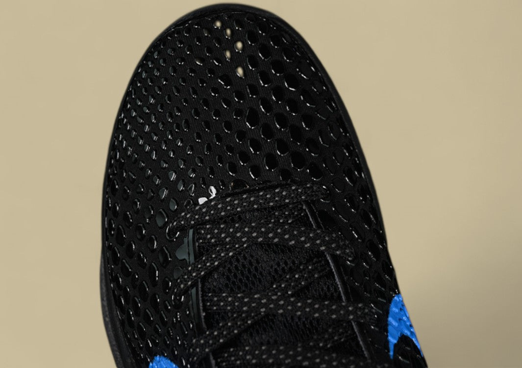 Nike Kobe "Blue Glow" Dark Grey Black Red Basketball Shoes with Scaled Upper