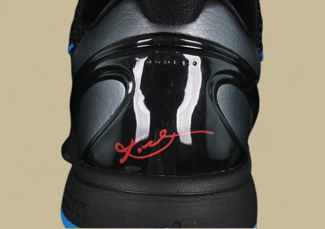 Nike Kobe "Blue Glow" Dark Grey Black Red Basketball Shoes with Scaled Upper