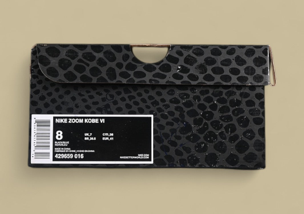 Nike Kobe "Blue Glow" Dark Grey Black Red Basketball Shoes with Scaled Upper