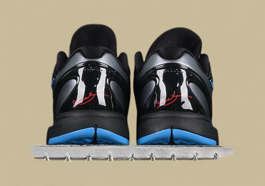 Nike Kobe "Blue Glow" Dark Grey Black Red Basketball Shoes with Scaled Upper