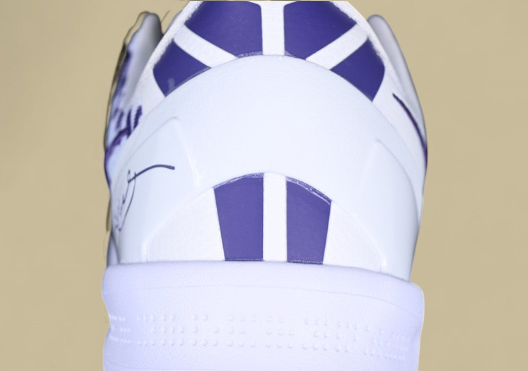 Nike Kobe "Court Purple" White Purple Number Print Basketball Shoe with Signature