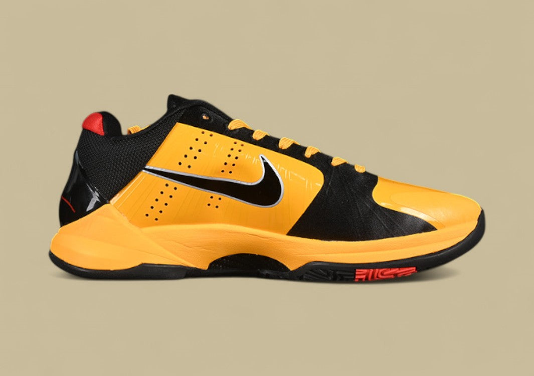 Nike Kobe "Del Sol Comet Red Black" Striking Low-Top Basketball Shoe with Lakers-Inspired Vibes