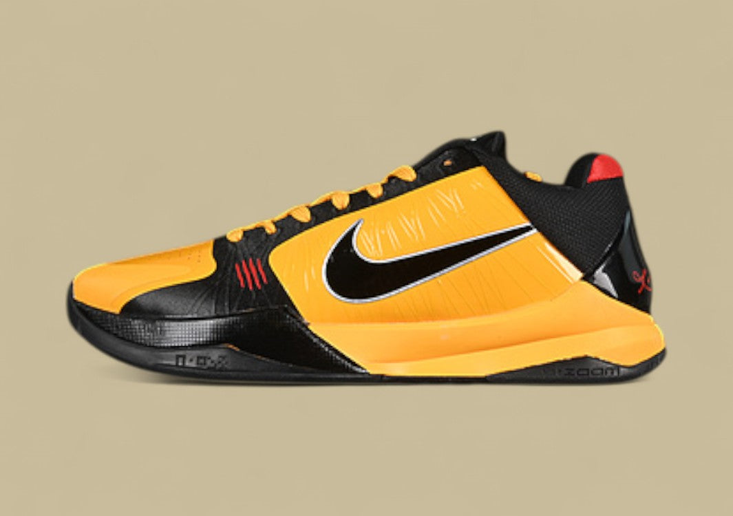 Nike Kobe "Del Sol Comet Red Black" Striking Low-Top Basketball Shoe with Lakers-Inspired Vibes