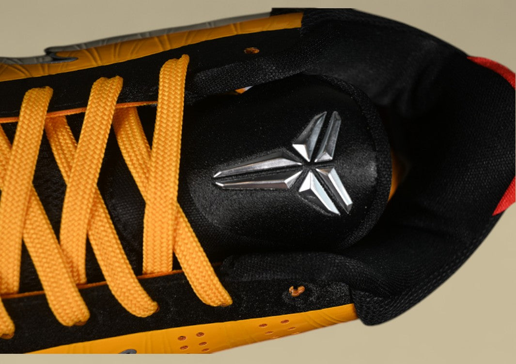Nike Kobe "Del Sol Comet Red Black" Striking Low-Top Basketball Shoe with Lakers-Inspired Vibes