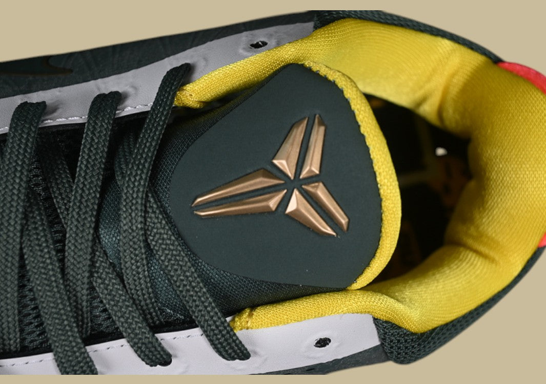 Nike Kobe EYBL "Forest Green Metallic Red Bronze Speed Yellow" Elite Youth-Inspired Low-Top Basketball Sneaker