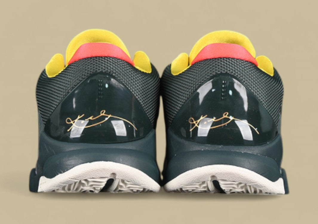 Nike Kobe EYBL "Forest Green Metallic Red Bronze Speed Yellow" Elite Youth-Inspired Low-Top Basketball Sneaker