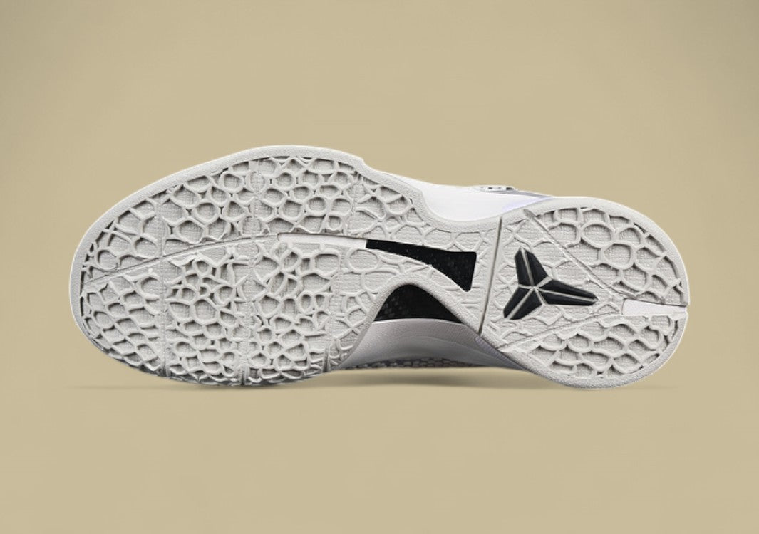 Nike Zoom Kobe "Sail" White Black Basketball Shoe with Star Embossed Upper