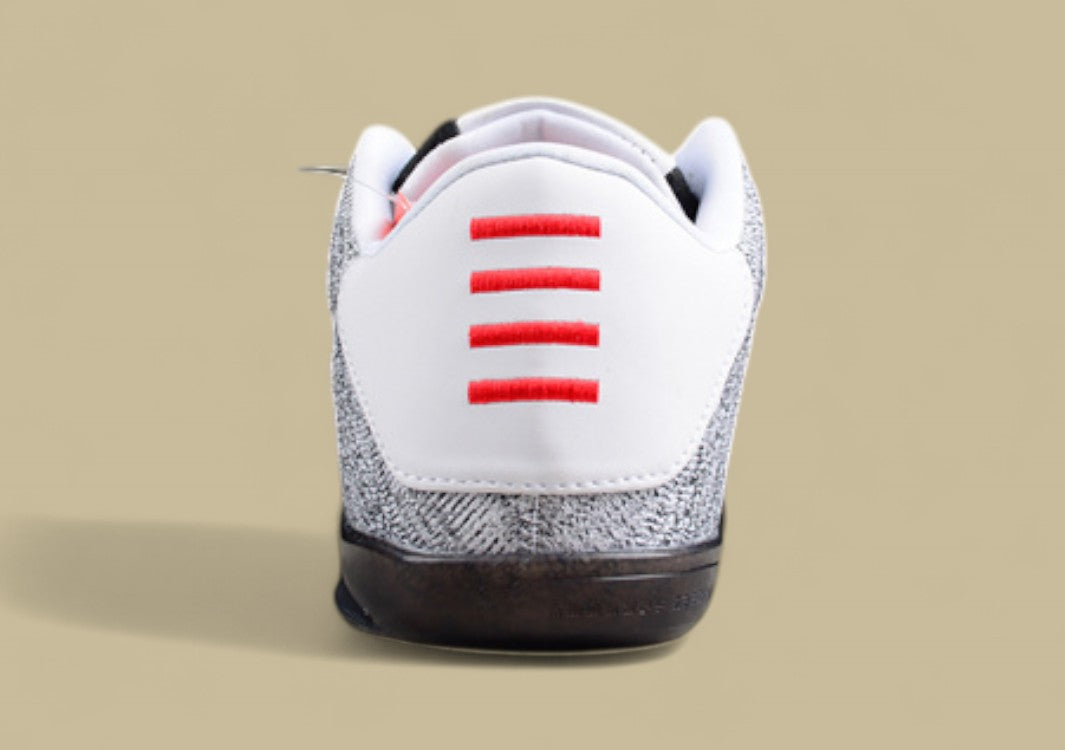 Nike Kobe Elite Low Last Emperor White Grey Black Flyknit Gradient Style With Sleek Low Profile