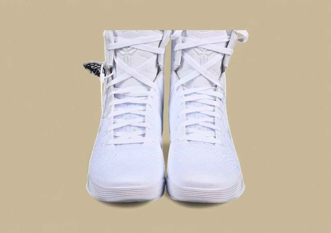 Nike Kobe Elite Protro "Halo White" High-Top Basketball Shoes in Triple White Design