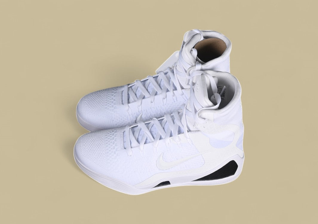 Nike Kobe Elite Protro "Halo White" High-Top Basketball Shoes in Triple White Design