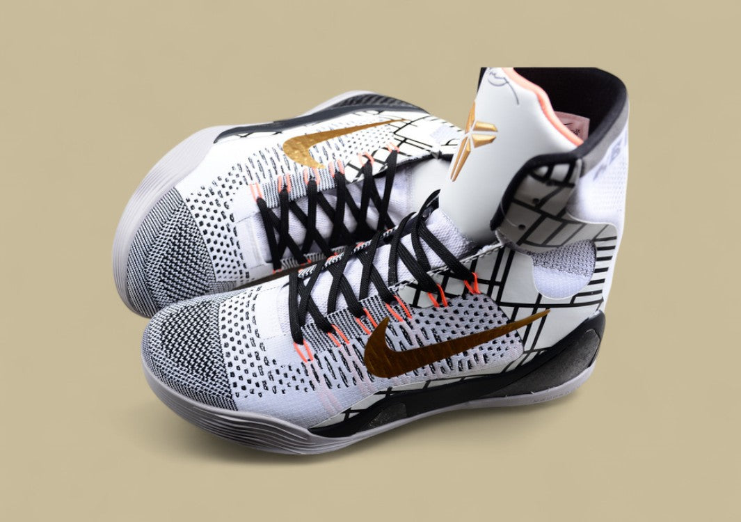 Nike Kobe Elite XDR "What The Kobe" White Metallic Gold Black High-Top Performance Basketball Shoe