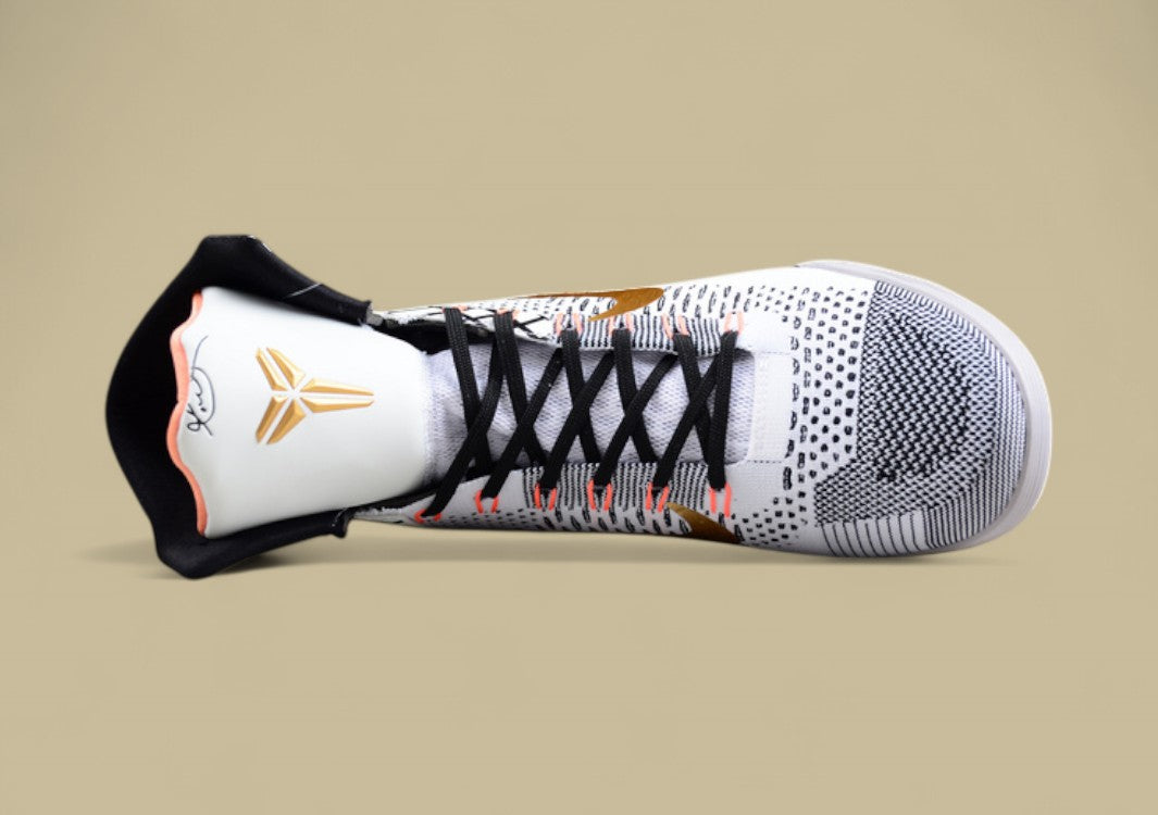 Nike Kobe Elite XDR "What The Kobe" White Metallic Gold Black High-Top Performance Basketball Shoe