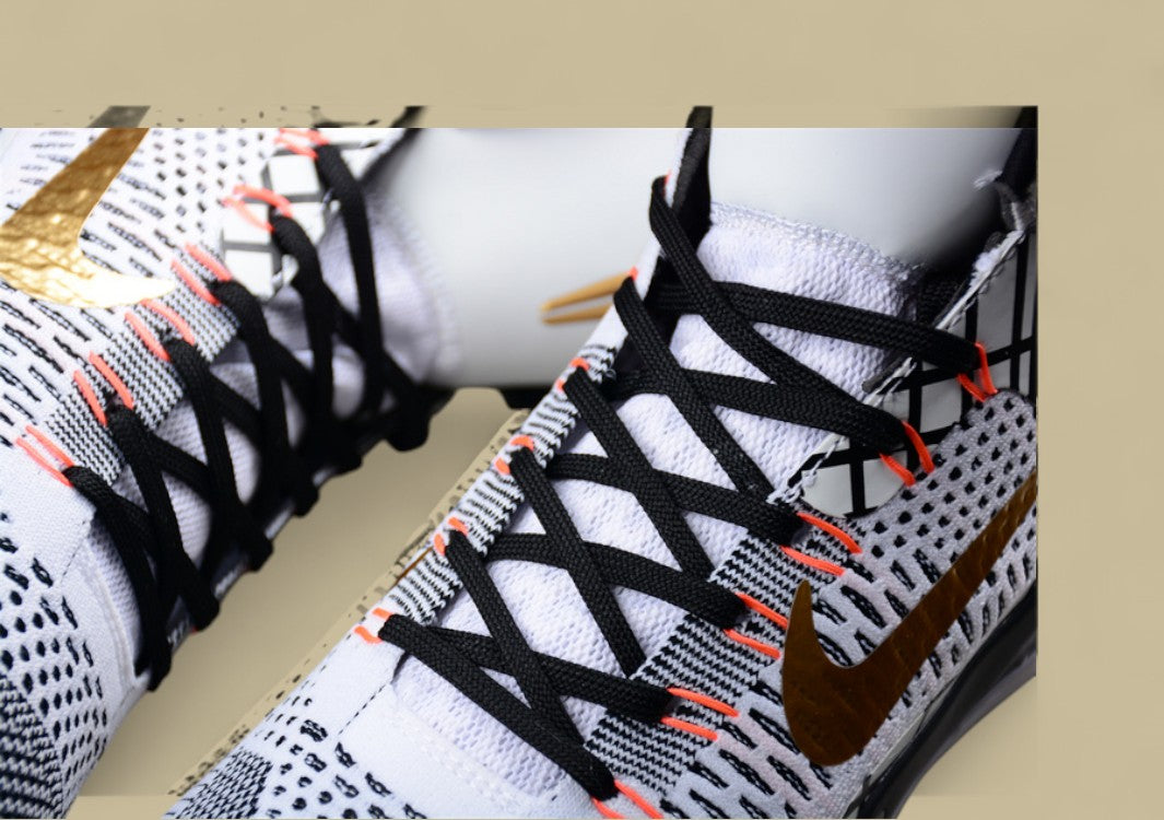 Nike Kobe Elite XDR "What The Kobe" White Metallic Gold Black High-Top Performance Basketball Shoe