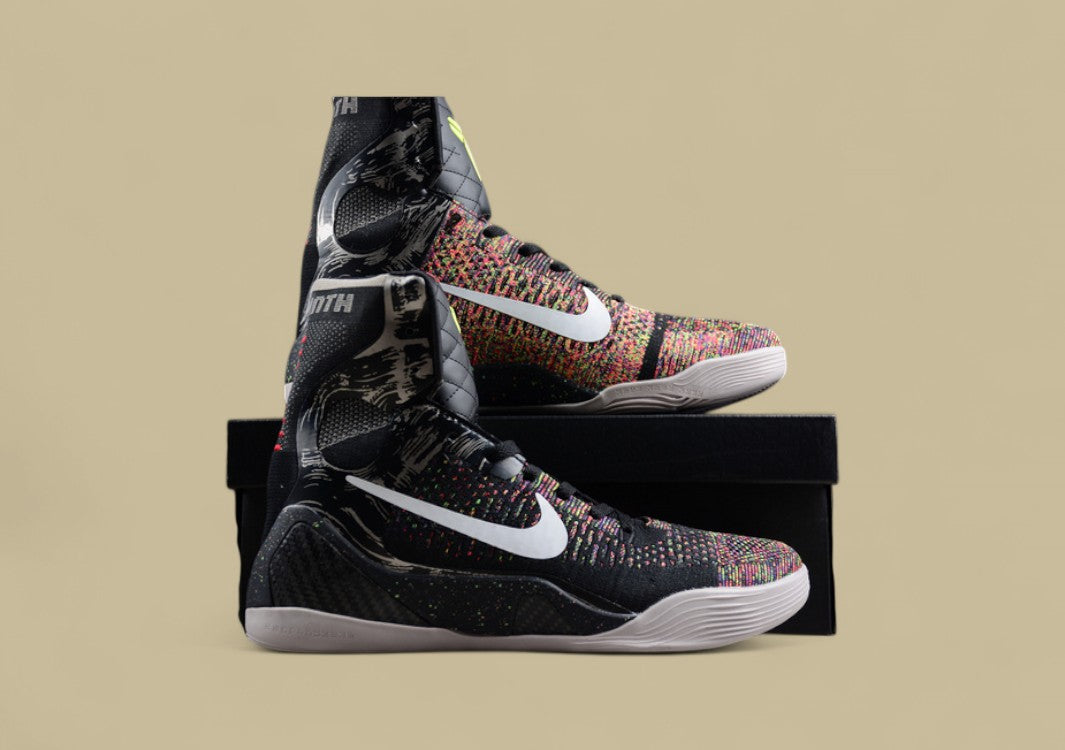 Nike Kobe  Elite Xdr Masterpiece Black metallic Silver volt bright Crimson Basketball Shoes