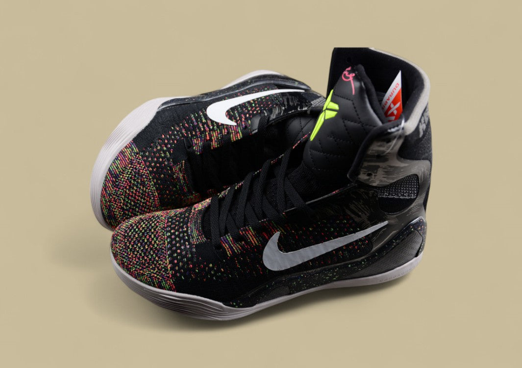 Nike Kobe  Elite Xdr Masterpiece Black metallic Silver volt bright Crimson Basketball Shoes