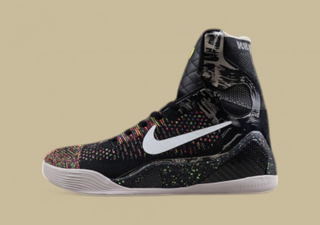 Nike Kobe  Elite Xdr Masterpiece Black metallic Silver volt bright Crimson Basketball Shoes