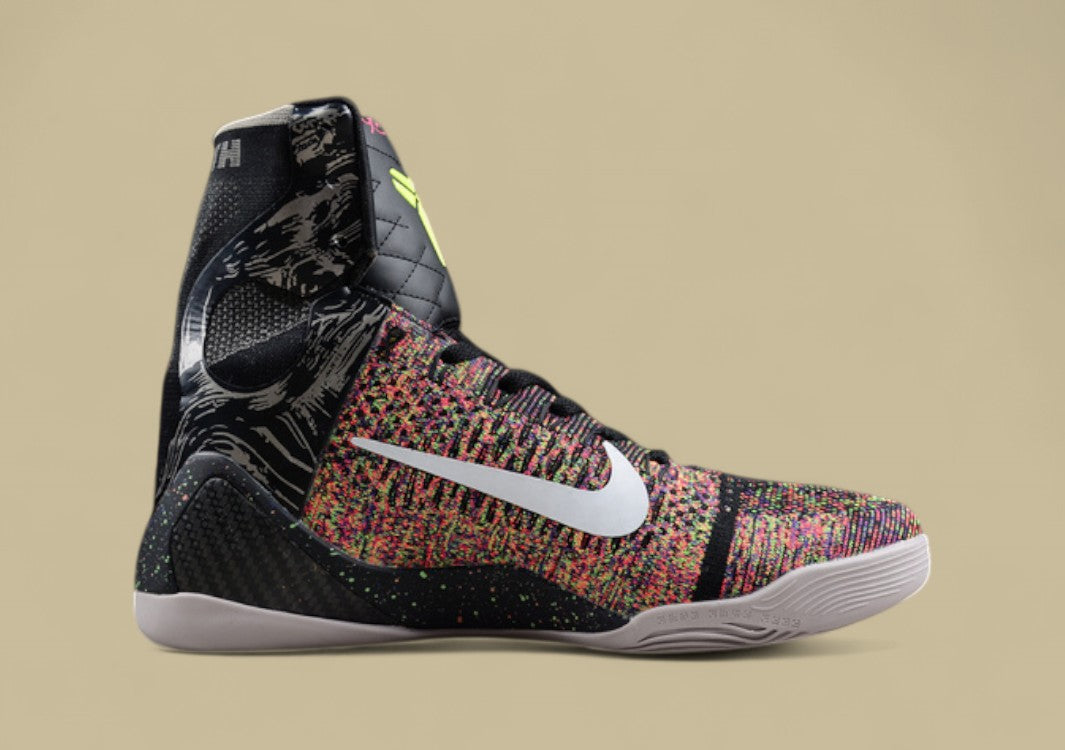 Nike Kobe  Elite Xdr Masterpiece Black metallic Silver volt bright Crimson Basketball Shoes