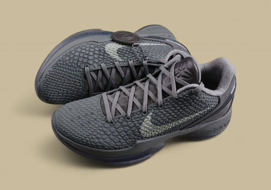Nike Kobe "Fade to Black" River Rock River Rock Sleek Monochrome Low-Top Basketball Shoe