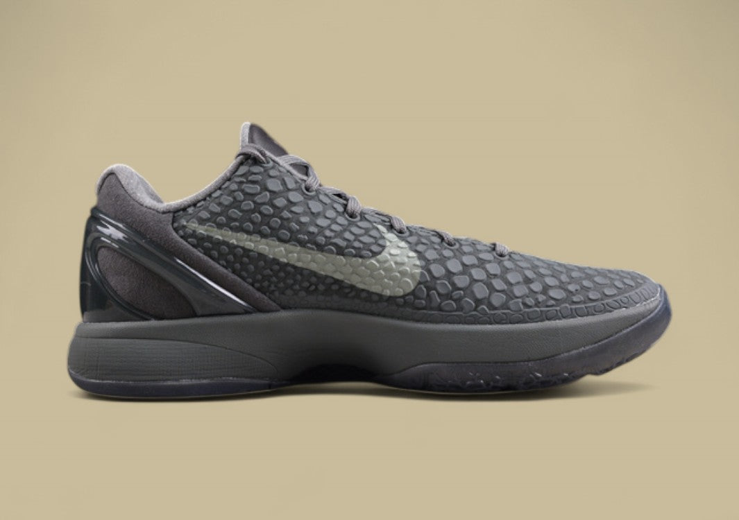Nike Kobe "Fade to Black" River Rock River Rock Sleek Monochrome Low-Top Basketball Shoe