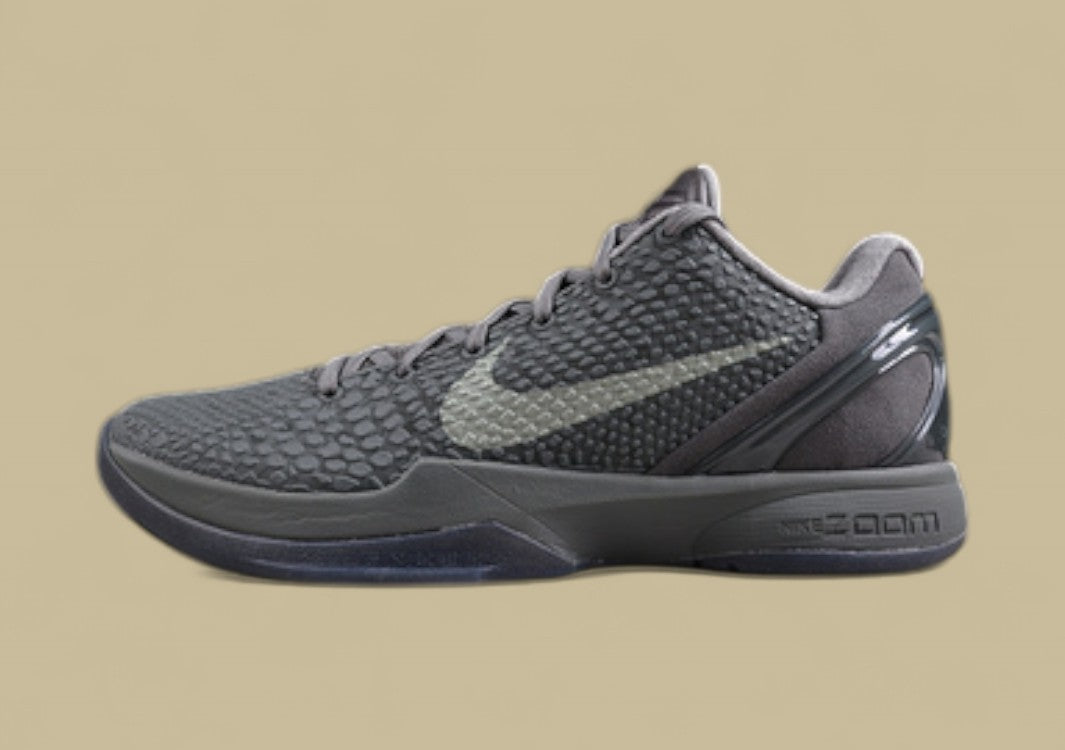 Nike Kobe "Fade to Black" River Rock River Rock Sleek Monochrome Low-Top Basketball Shoe