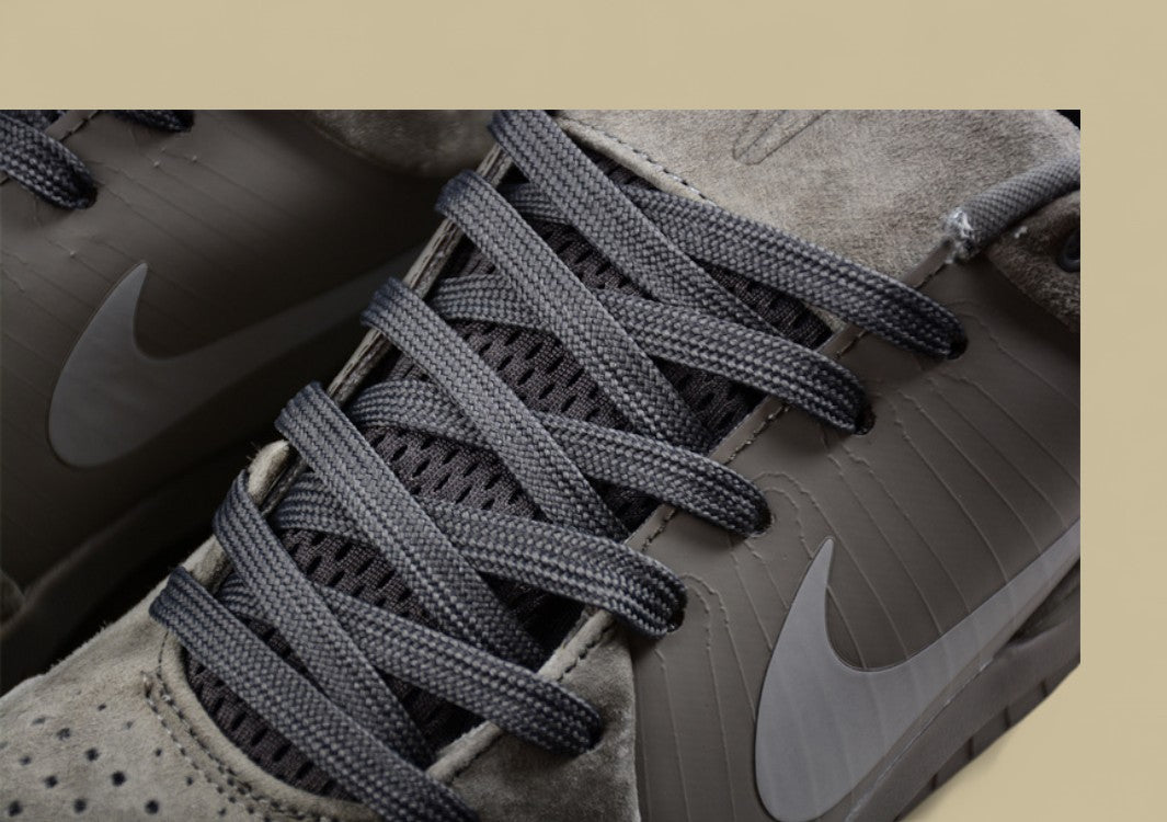 Nike Kobe Ftb Dust Grey Sleek Monochrome Suede Finish With Signature Low-top Design