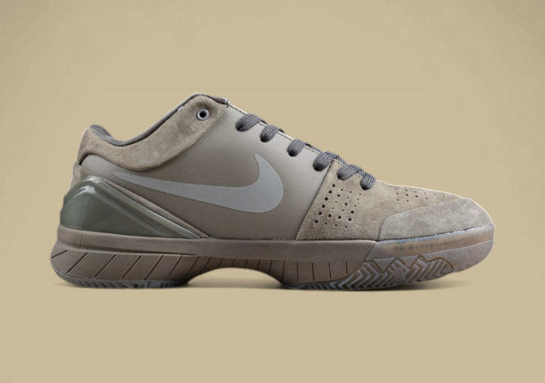 Nike Kobe Ftb Dust Grey Sleek Monochrome Suede Finish With Signature Low-top Design