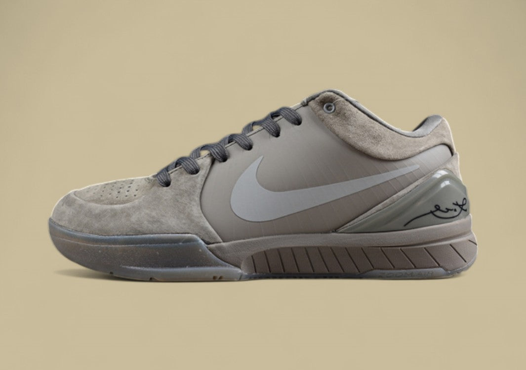 Nike Kobe Ftb Dust Grey Sleek Monochrome Suede Finish With Signature Low-top Design