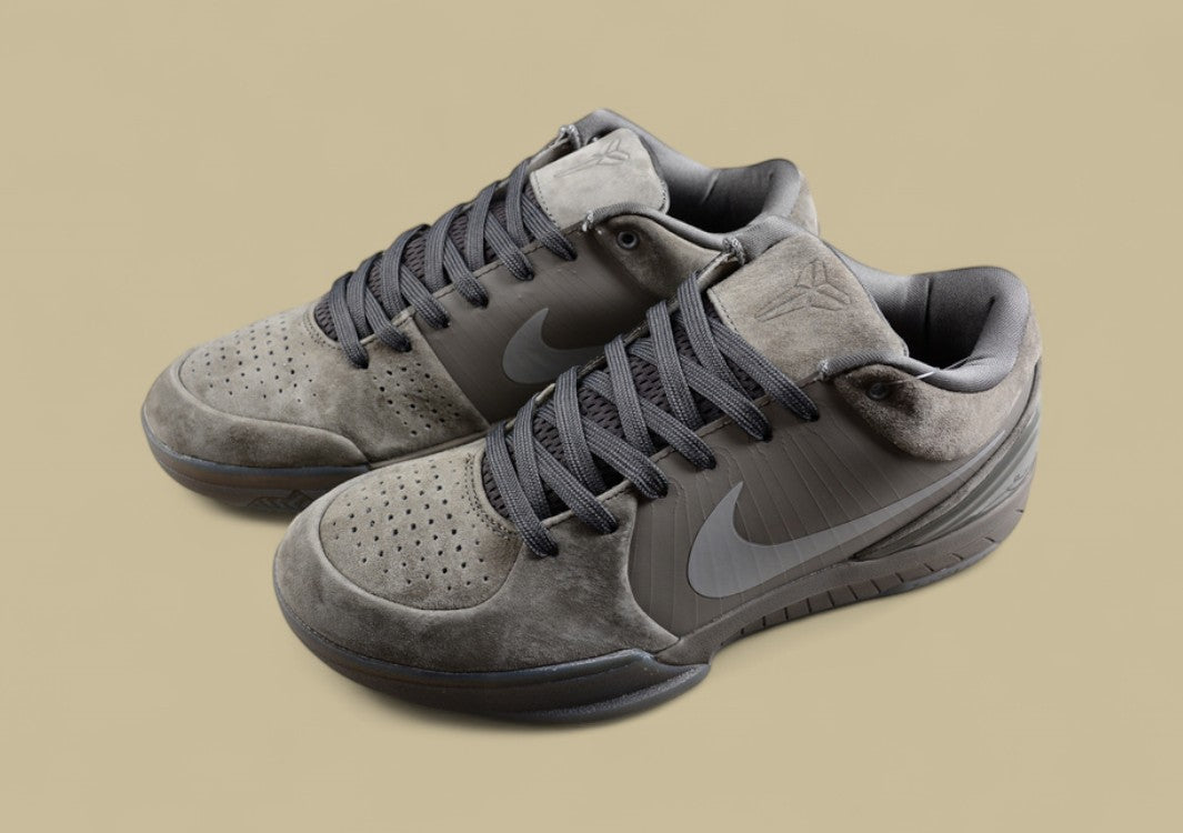Nike Kobe Ftb Dust Grey Sleek Monochrome Suede Finish With Signature Low-top Design