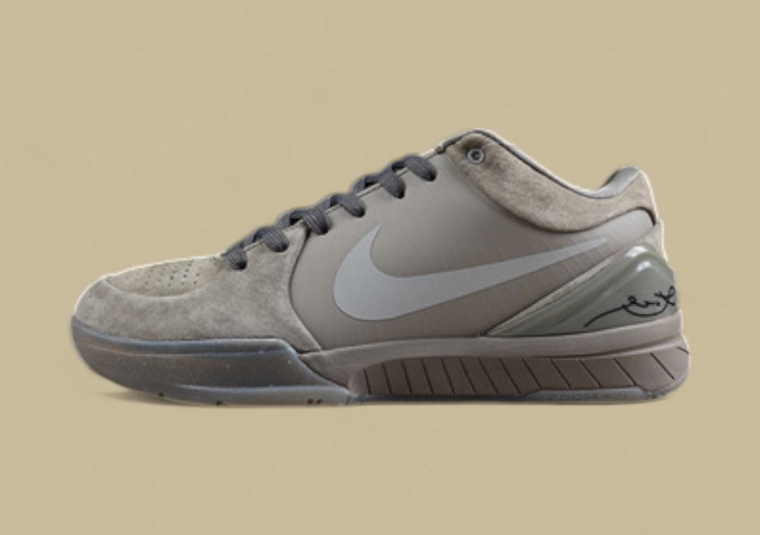 Nike Kobe Ftb Dust Grey Sleek Monochrome Suede Finish With Signature Low-top Design