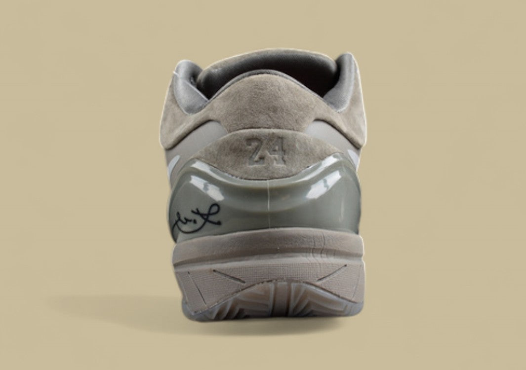 Nike Kobe Ftb Dust Grey Sleek Monochrome Suede Finish With Signature Low-top Design
