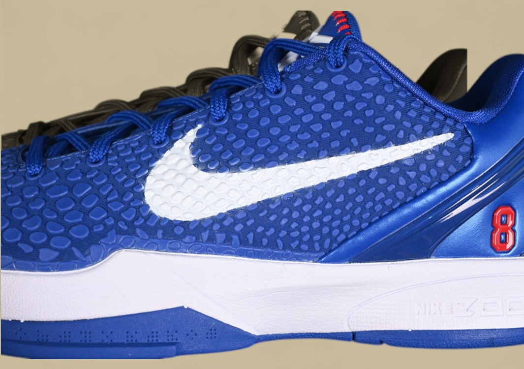 Nike Kobe "Game Royal" Blue White Basketball Shoes with Red Detailing