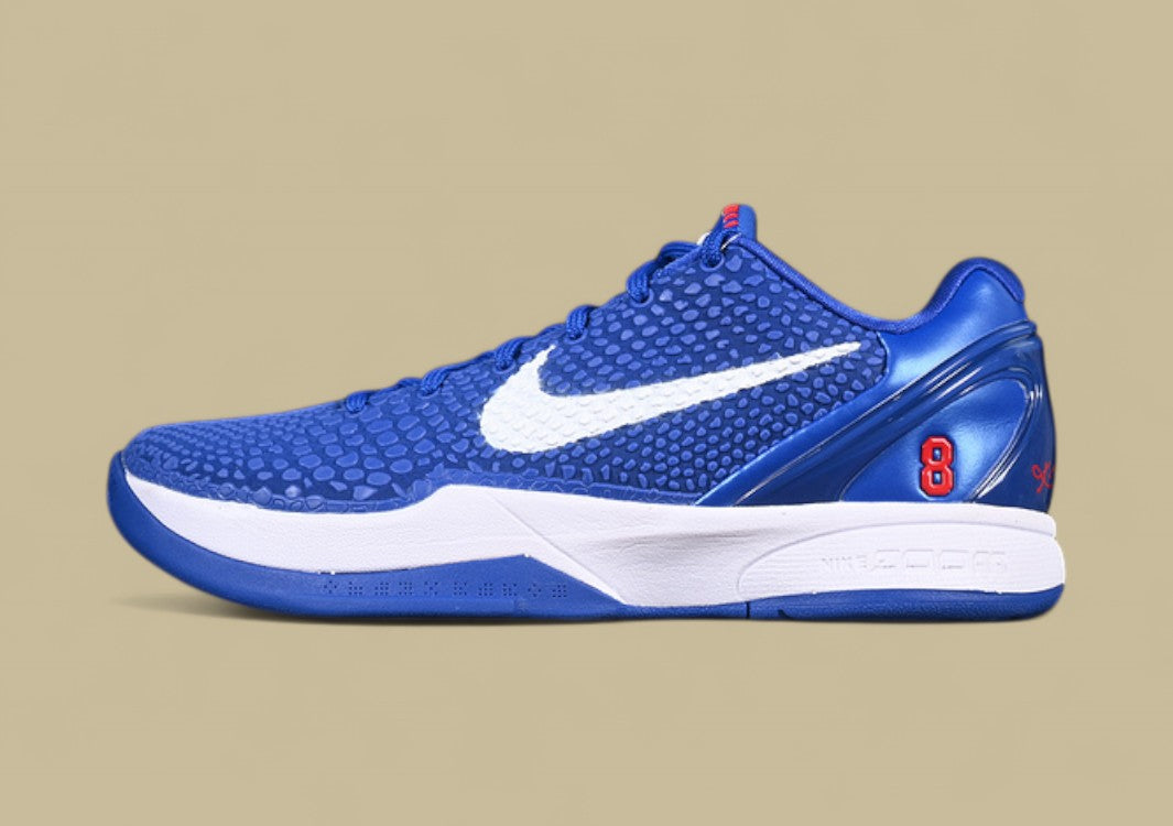 Nike Kobe "Game Royal" Blue White Basketball Shoes with Red Detailing