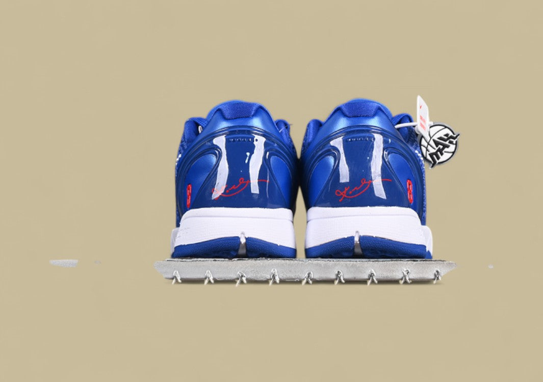 Nike Kobe "Game Royal" Blue White Basketball Shoes with Red Detailing