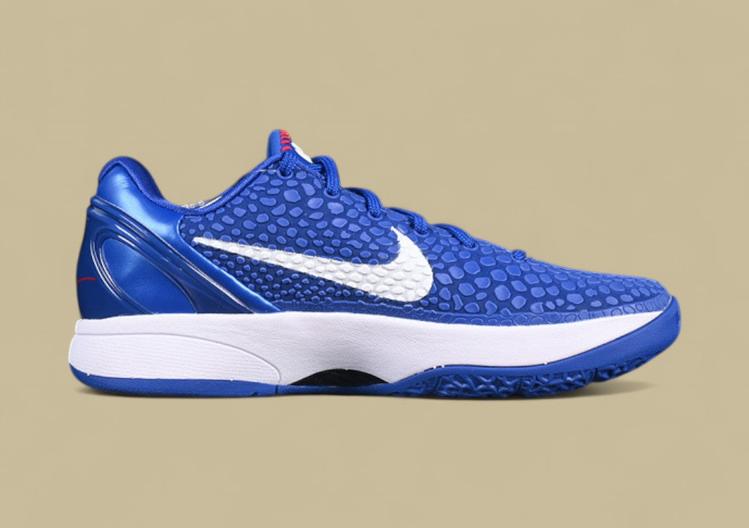 Nike Kobe "Game Royal" Blue White Basketball Shoes with Red Detailing