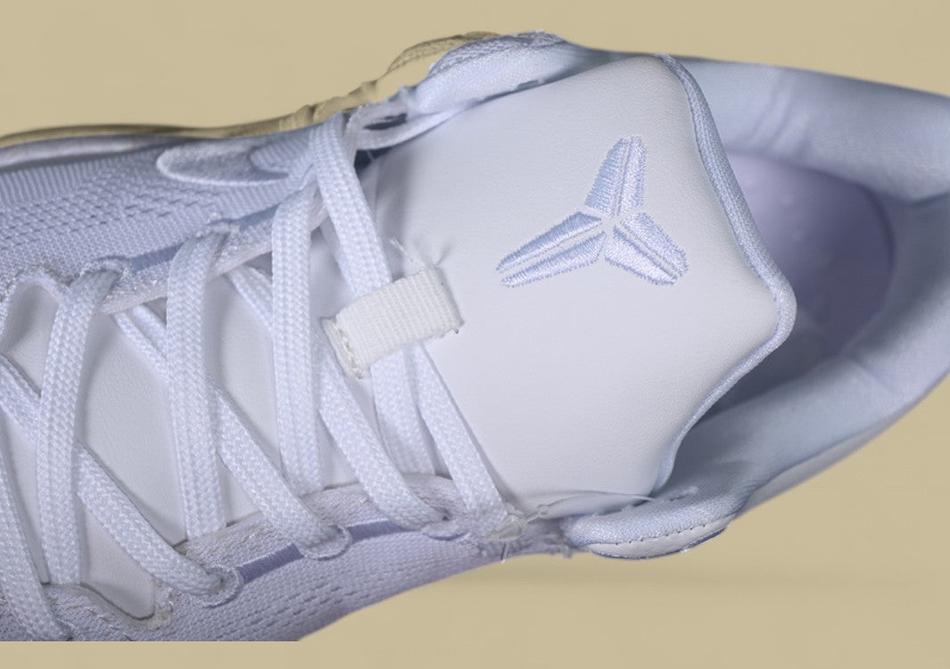 Nike Kobe "Halo" White Sleek Triple White Tribute Basketball Shoe