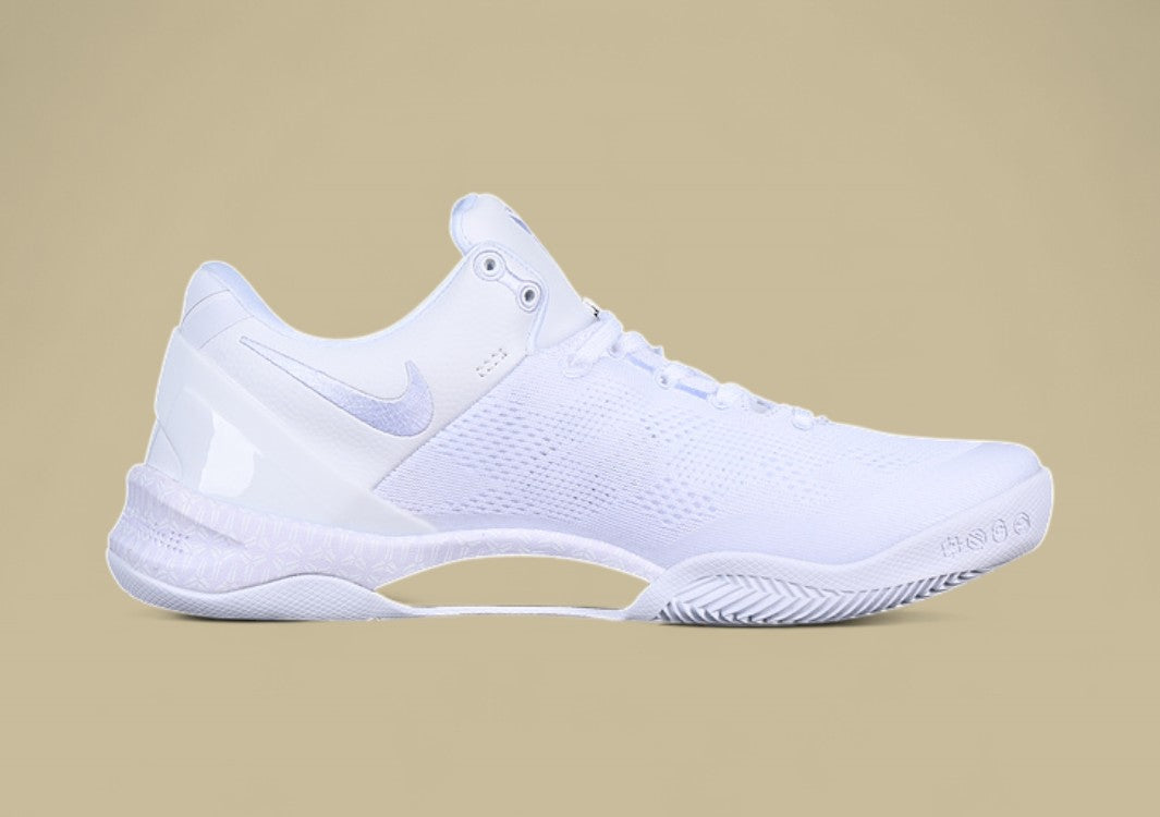 Nike Kobe "Halo" White Sleek Triple White Tribute Basketball Shoe