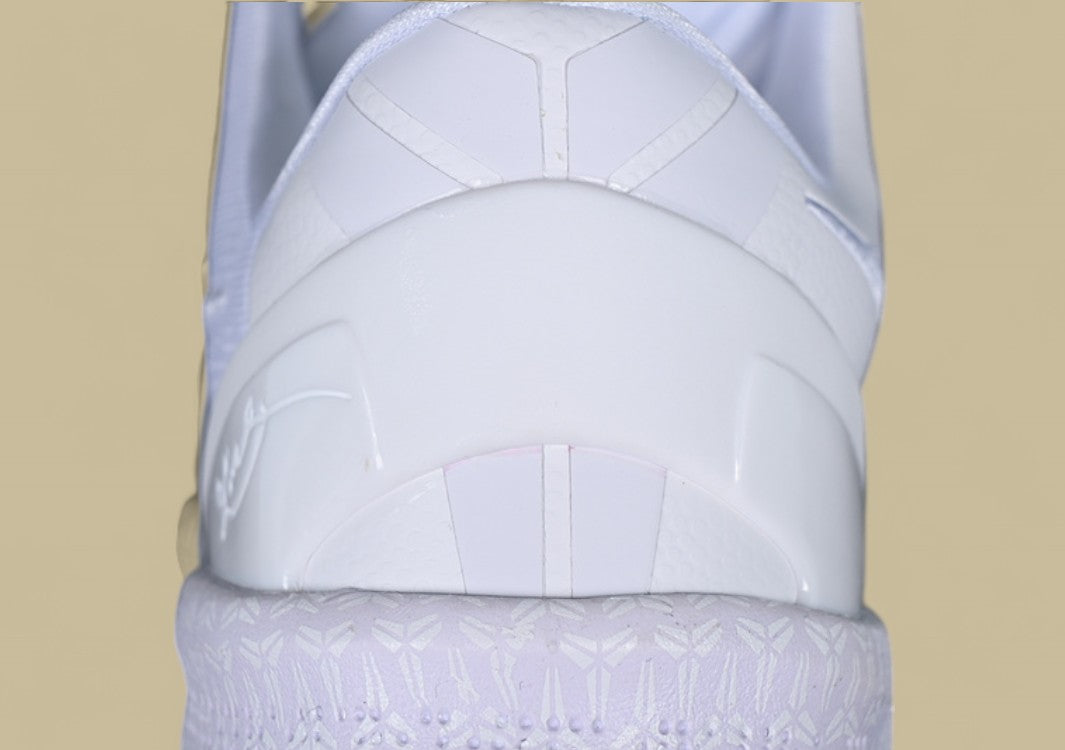 Nike Kobe "Halo" White Sleek Triple White Tribute Basketball Shoe