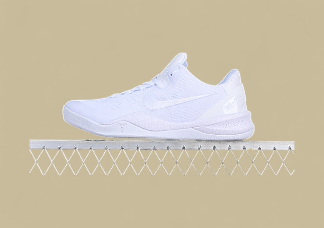 Nike Kobe "Halo" White Sleek Triple White Tribute Basketball Shoe