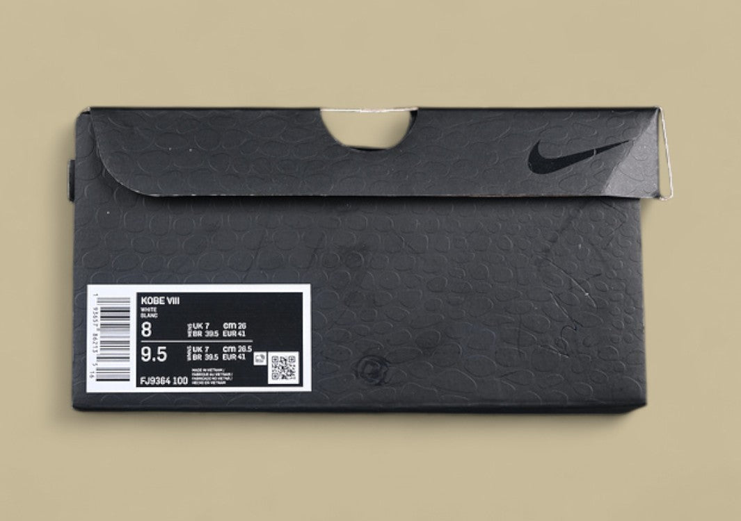 Nike Kobe "Halo" White Sleek Triple White Tribute Basketball Shoe