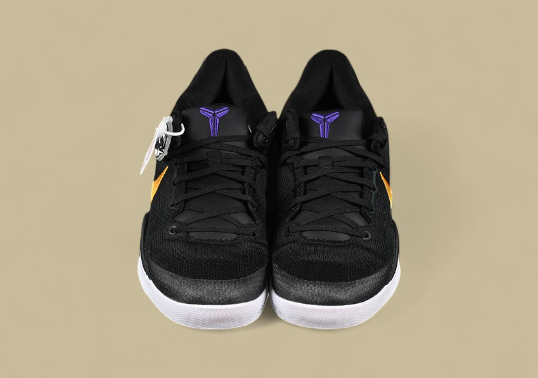 Nike Kobe "Lakers Away" Black University Gold White Court Purple Classic Low-Top Basketball Shoe in Lakers Road Colors