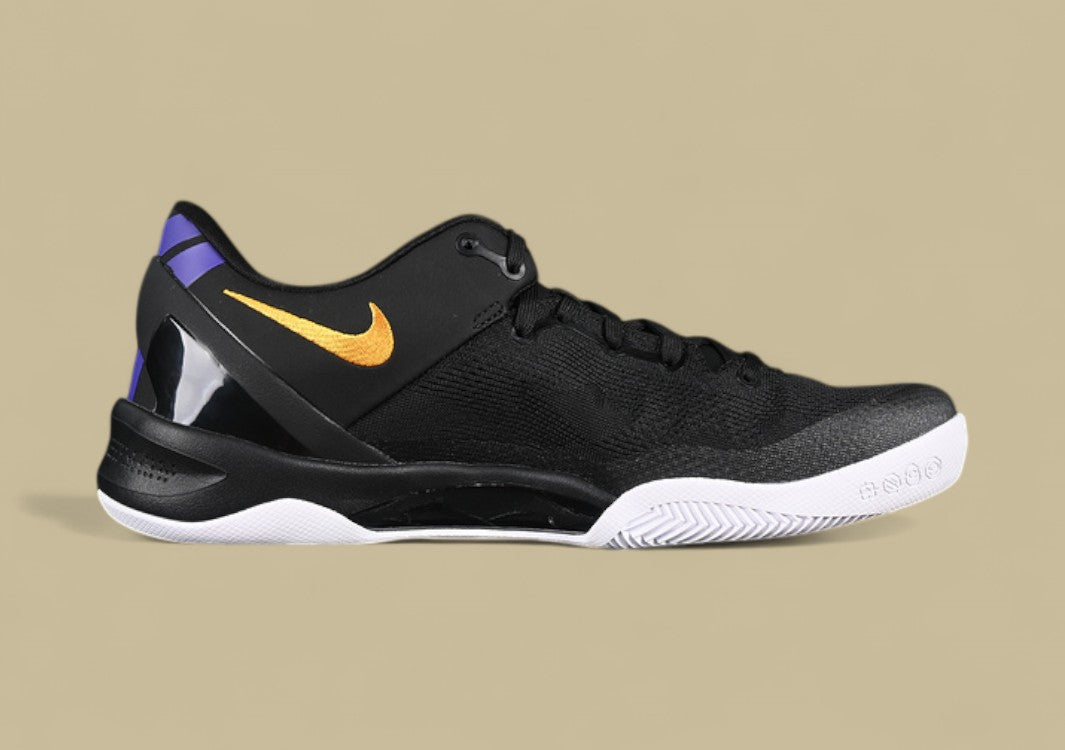 Nike Kobe "Lakers Away" Black University Gold White Court Purple Classic Low-Top Basketball Shoe in Lakers Road Colors
