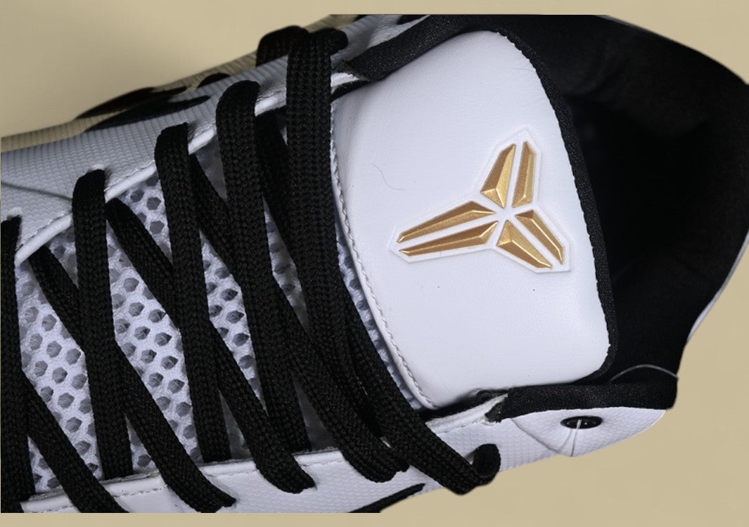 Nike Kobe  "Mambacita" White Black Metallic Gold Tribute Low-Top Basketball Shoe