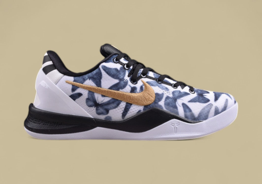 Nike Kobe "Mambacita" White Metallic Gold Black Tribute Edition Low-Top Basketball Shoe Honoring Gigi Bryant