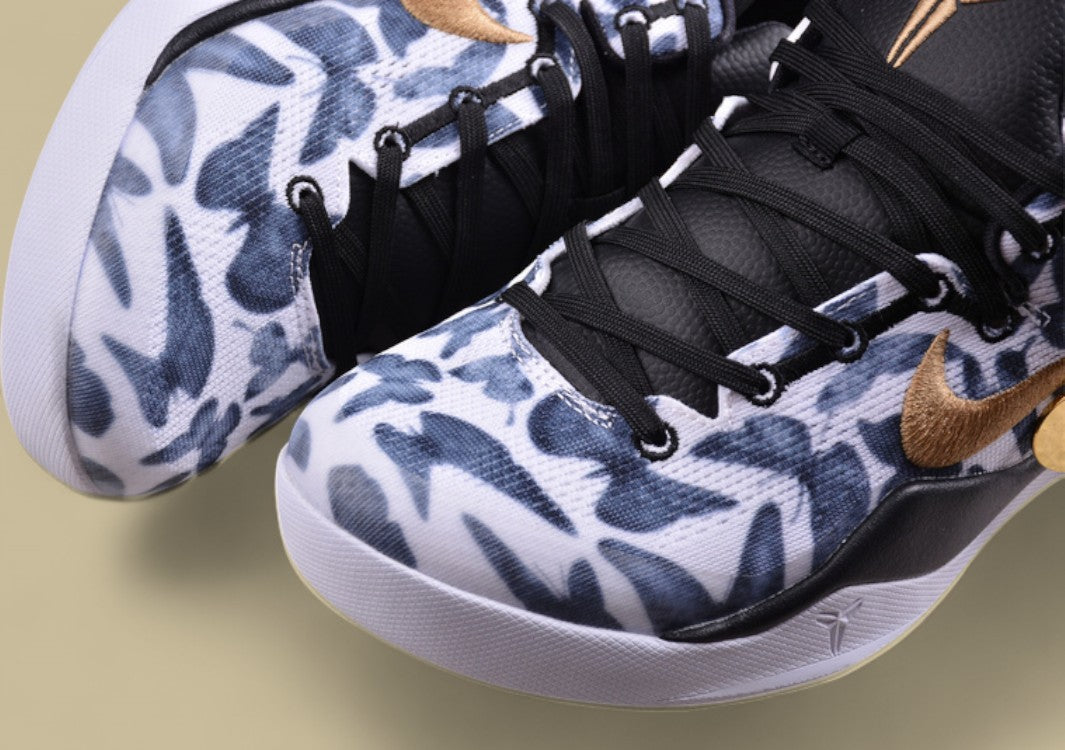 Nike Kobe "Mambacita" White Metallic Gold Black Tribute Edition Low-Top Basketball Shoe Honoring Gigi Bryant